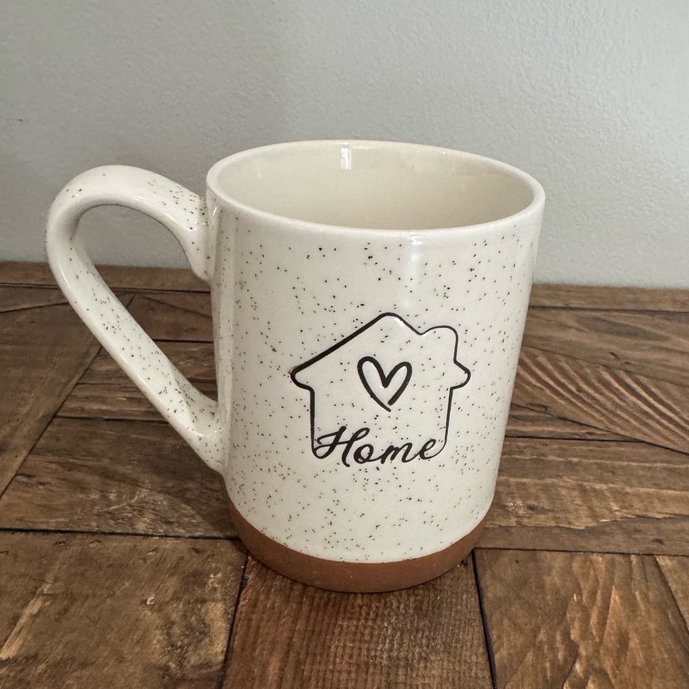 10 Strawberry Street Embossed HOME Heart Ceramic Mug